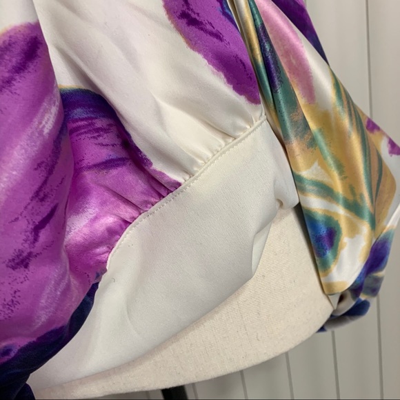 FireLA White Floral Bubble Skirt Mini Dress w/ Bow - Picture 7 of 13